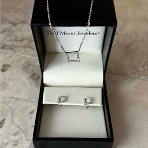 Silver Necklace and Earring Set